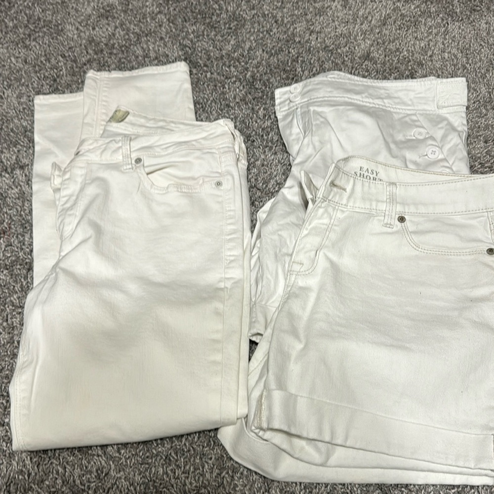 Lucky brand cropped  denim, limited dress short and limited  denim short.